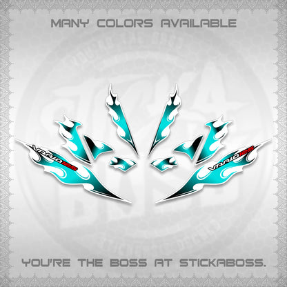 CLICK 125 V4 FOR WHITE VARIO DECALS (2026 MOTIF FLAME 1 TONE)STICKER DECALS By STICKABOSS