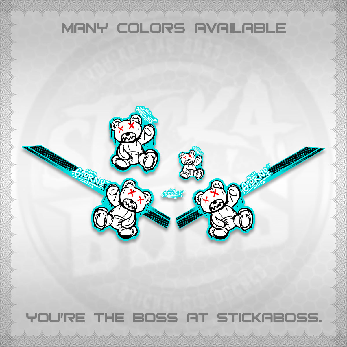 GIORNO 125 DECALS (2026 TEDDY LUX DESIGN) STICKER DECALS BY STICKABOSS