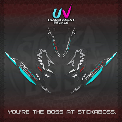 CLICK V4 UV TRANSPARENT DECALS (2026 TRC RACING DESIGN)STICKER KITS By STICKABOSS