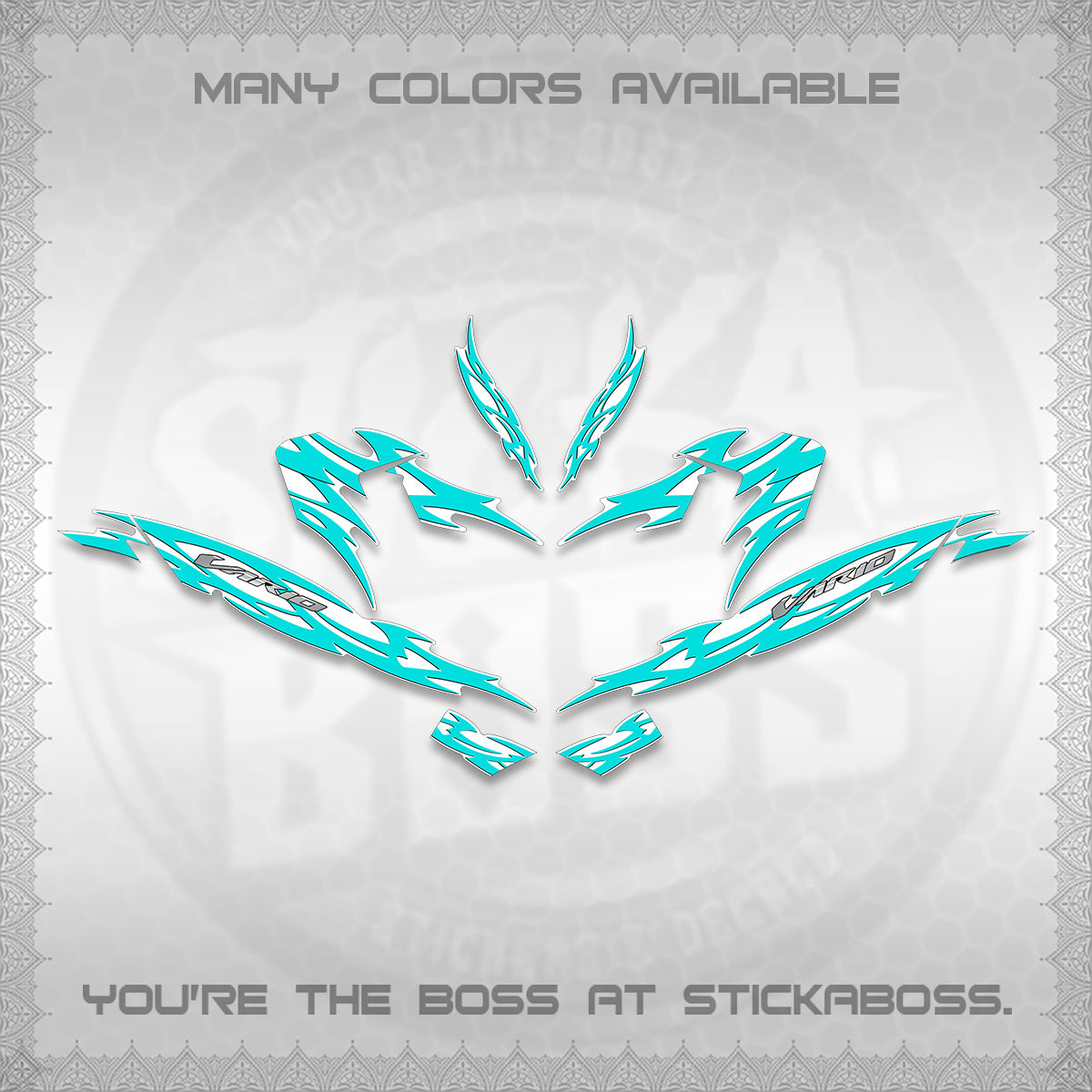 CLICK 125 V4 INDO VARIO FOR WHITE DECALS (2026 NUSANTARA STRIPING) STICKER DECALS By STICKABOSS