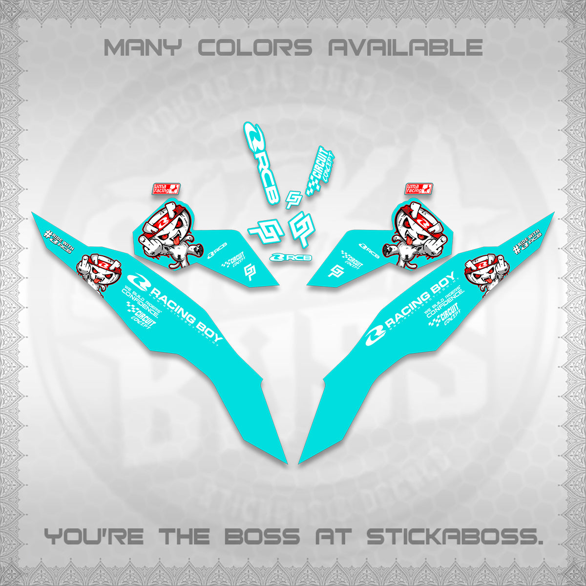CLICK V3 DECALS (2026 RACE ZOMBIE DESIGN)STICKER DECALS By STICKABOSS