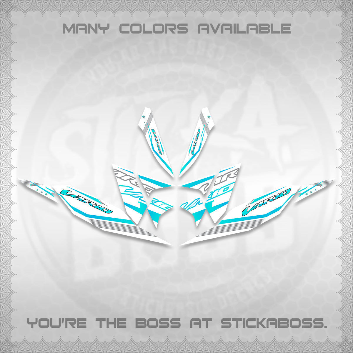 CLICK 125 V4 VARIO DECALS (2026 WHITE EDITION DESIGN) STICKER KITS By STICKABOSS