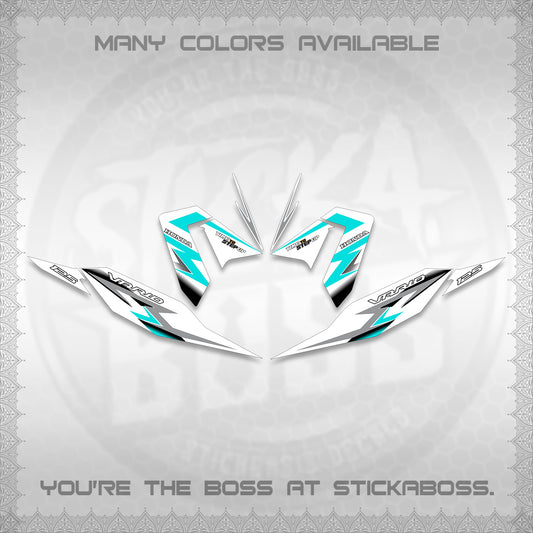 CLICK 125 V4 VARIO FOR WHITE DECALS (2026 VR0006 DESIGN) STICKER KITS BY STICKABOSS