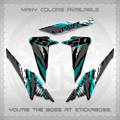 CLICK 150 V2 VARIO DECALS (2022 SPECIAL SPLASH DESIGN) STICKER KITS BY STICKABOSS