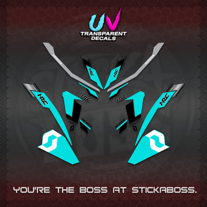 CLICK V2 UV TRANSPARENT DECALS (SCOTTxHRC DESIGN)STICKER KITS By STICKABOSS