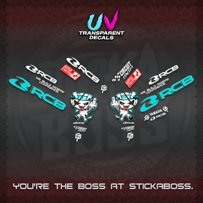 AEROX V2 UV TRANSPARENT DECALS (2026 RACE ZOMBIE DESIGN)STICKER DECALS By STICKABOSS