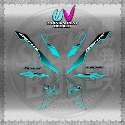 【PREMIUM UV PRINT】TRANSPARENT AEROX V3 ALPHA TURBO INDO-MALAYSIAN (AV3MAMABO)【WITH FREEBIES】