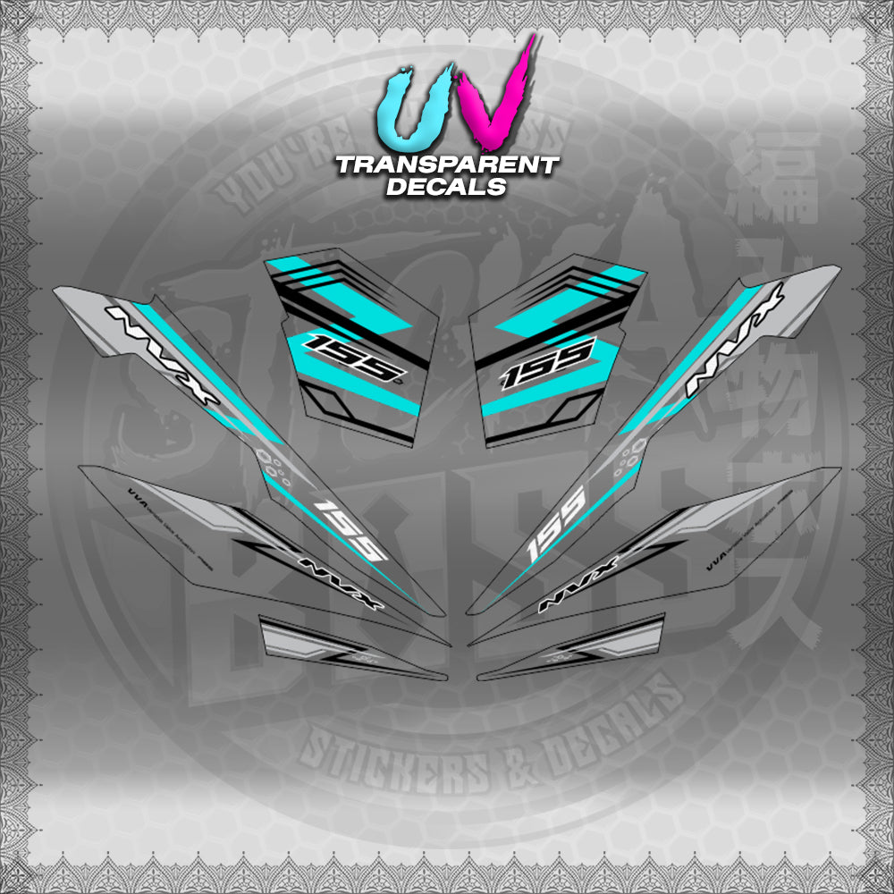 【PREMIUM UV PRINT】TRANSPARENT AEROX V3 ALPHA TURBO INDO (AV3NVRAST) 【WITH FREEBIES】