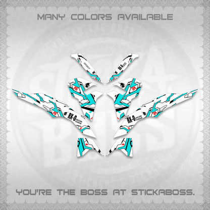 CLICK V3 VARIO FOR WHITE DECALS (UNICORN GUNDAM DESIGN) STICKER DECALS By STICKABOSS