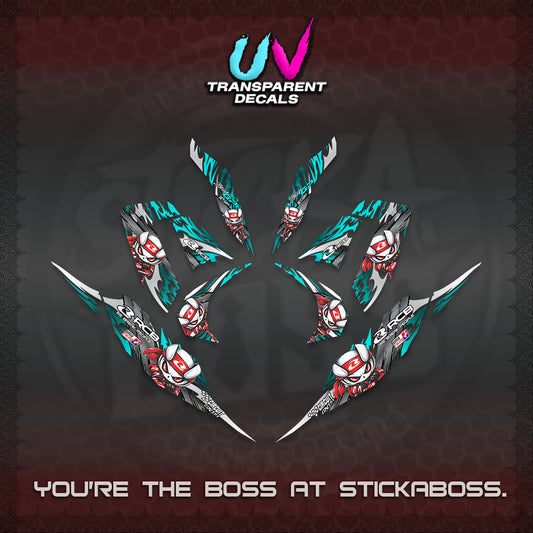 CLICK 125 V4 UV TRANSPARENT DECALS (2026 NEW RCB 2.0 DESIGN) STICKER KITS BY STICKABOSS