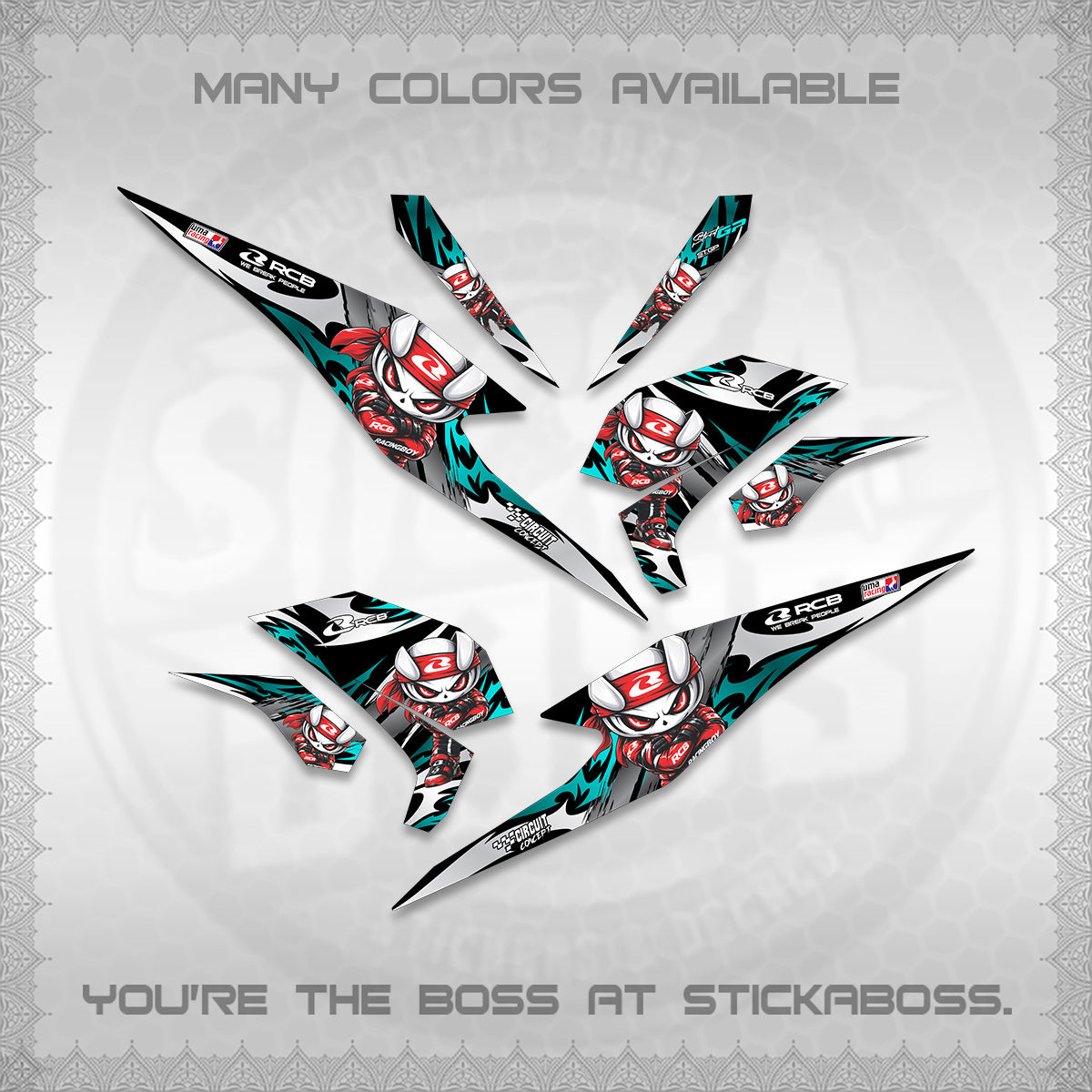 BEAT FI V3 DECALS (2026 NEW RCB 2.0 DESIGN) STICKER KITS BY STICKABOSS