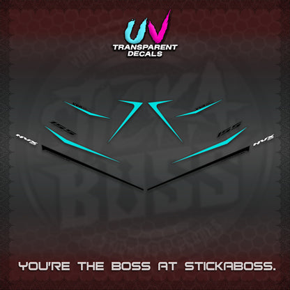 AEROX 155 V2 UV TRANSPARENT DECALS (2026 NVX MINIMALIST 01) STICKER KITS BY STICKABOSS