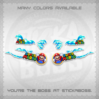 FAZZIO FOR WHITE DECALS (FLAMES 02 SUPER-M MOTIF) STICKER KITS BY STICKABOSS