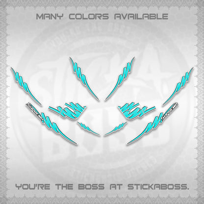 AEROX V2 FOR WHITE STRIPING DECALS (1 TONE PUTRA VIRDIAN)STICKER DECALS BY STICKABOSS