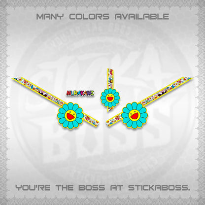 GIORNO 125 DECALS (MURAKAMI FLOWER DESIGN) STICKER DECALS BY STICKABOSS