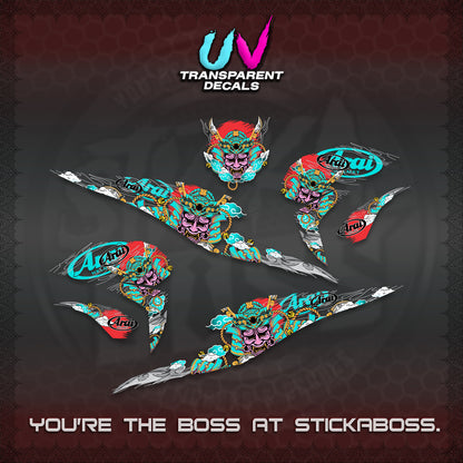 BEAT FI INDO UV TRANSPARENT DECALS (2026 NEW SAMURAI MOTIF) STICKER KITS BY STICKABOSS