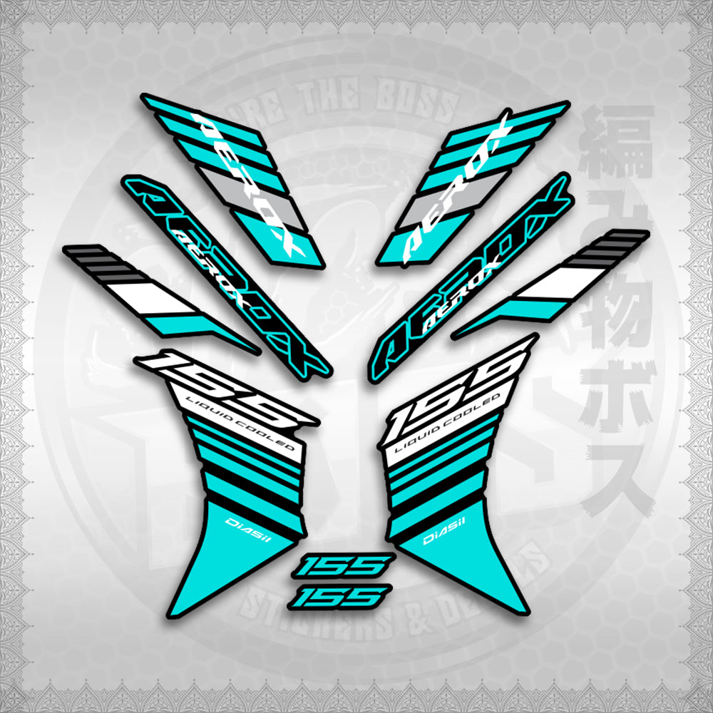 STICKER DECALS for AEROX V3 ALPHA TURBO INDO (AV3BAST) By STICKABOSS (SOFIE LAMINATED WATERPROOF)