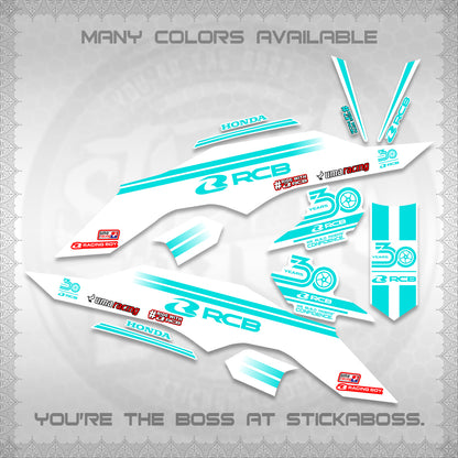 CLICK 125 V3 FOR WHITE DECALS (2026 30TH ANNIVERSARY RACING DESIGN)STICKER DECALS By STICKABOSS