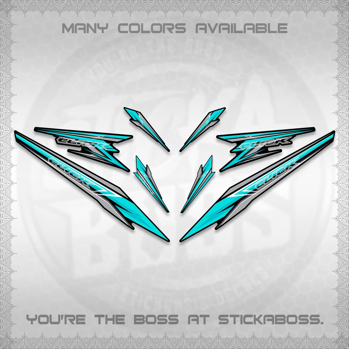 CLICK 160 DECALS(2026 SHARP 00-A1 DESIGN)STICKER DECALS By STICKABOSS