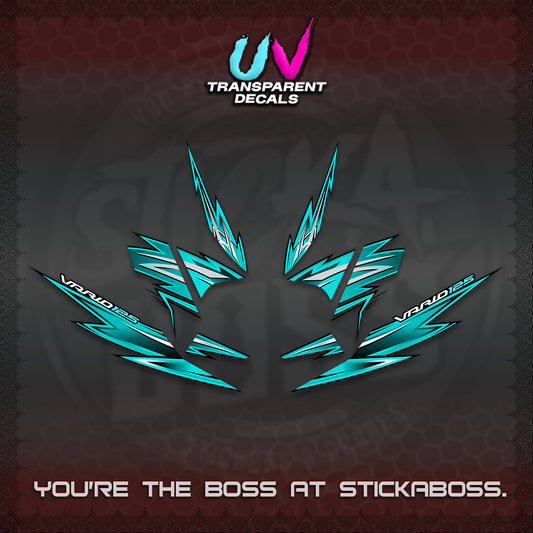 CLICK 125 V4 INDO VARIO UV TRANSPARENT DECALS (2026 VANDOREN STYLE) STICKER DECALS By STICKABOSS