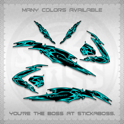 CLICK 125 V3 VARIO DECALS (2026 TRIBAL LIGHTNING DESIGN) STICKER KITS BY STICKABOSS