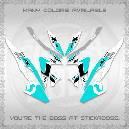 CLICK V2 FOR WHITE DECALS (SCOTTxHRC DESIGN) STICKER KITS By STICKABOSS