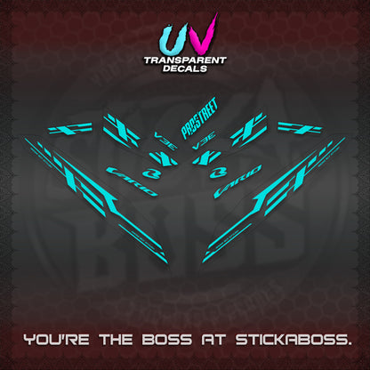 CLICK V3 UV TRANSPARENT VARIO DECALS (2026 V3E 001 DESIGN)STICKER KITS By STICKABOSS