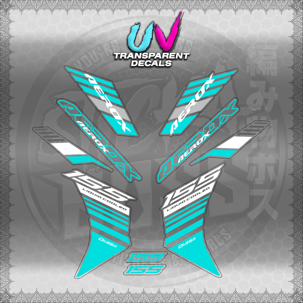 【PREMIUM UV PRINT】TRANSPARENT AEROX V3 ALPHA TURBO INDO (AV3BAST)【WITH FREEBIES】
