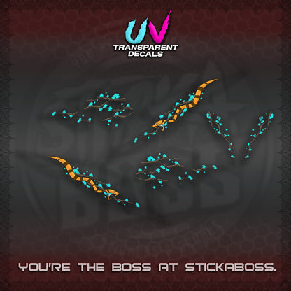 BEAT V3 UV TRANSPARENT DECAL (DELUXE KAZE DESIGN)STICKER DECALS By STICKABOSS