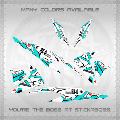 CLICK V2 FOR WHITE VARIO DECALS (RX-O UNICORN GD)STICKER DECALS By STICKABOSS