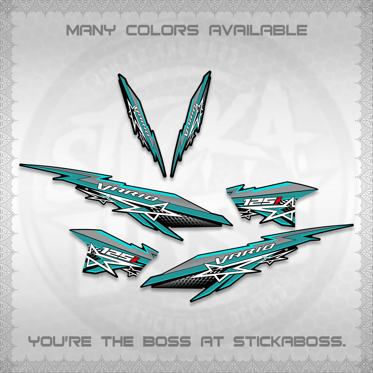 CLICK V2 INDO VARIO DECALS (A0002 STAR DESIGN)STICKER DECALS By STICKABOSS
