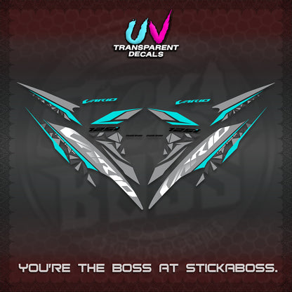 CLICK 125 V2 VARIO UV TRANSPARENT DECALS (2018–2022 STYLE DESIGN) STICKER DECALS BY STICKABOSS