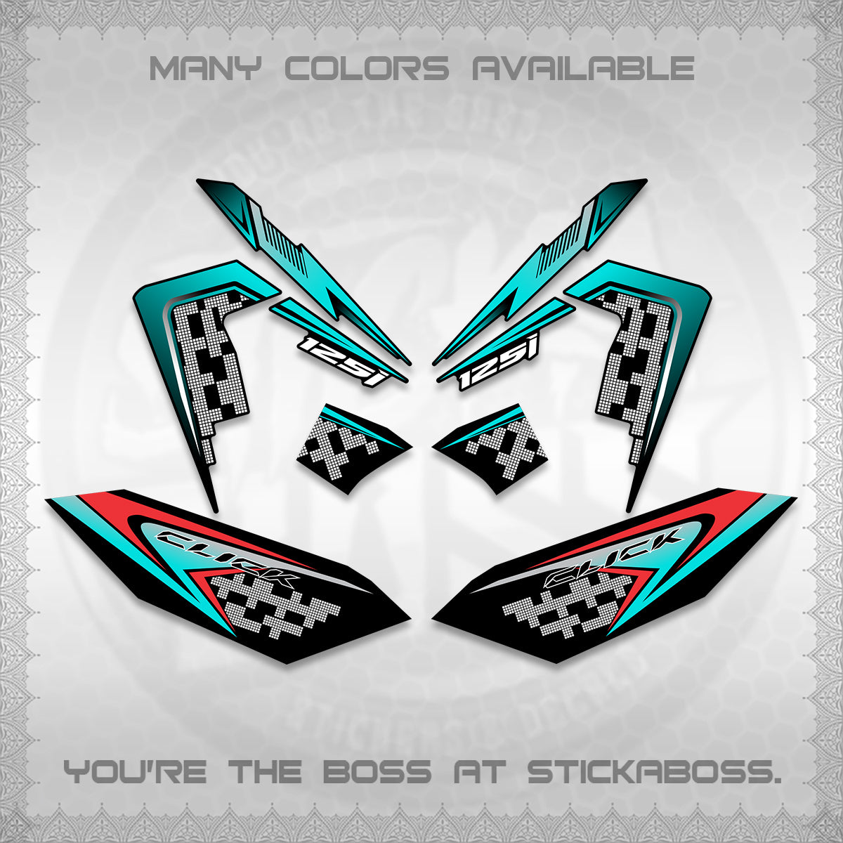 CLICK 125 V4 VIETNAM DECALS (2026 TERBARU MOTIF DESIGN) STICKER KITS BY STICKABOSS