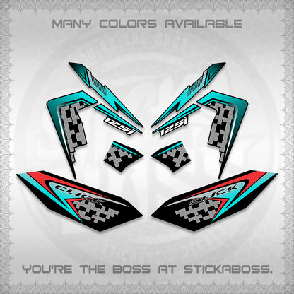 CLICK 125 V4 VIETNAM DECALS (2026 TERBARU MOTIF DESIGN) STICKER KITS BY STICKABOSS