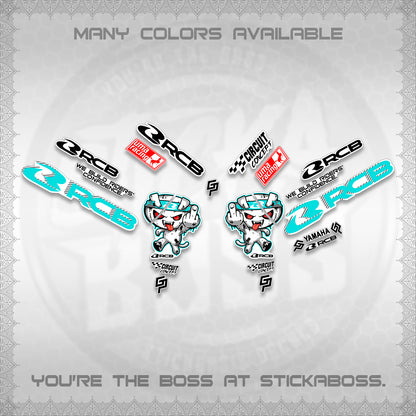 AEROX V2 FOR WHITE DECALS (2026 RACE ZOMBIE DESIGN) STICKER DECALS By STICKABOSS