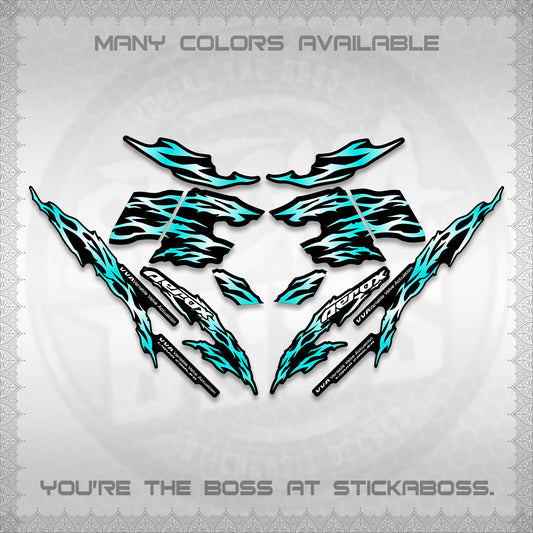 AEROX 155 V2 DECALS (2026 TRIBAL LIGHTNING DESIGN) STICKER KITS BY STICKABOSS