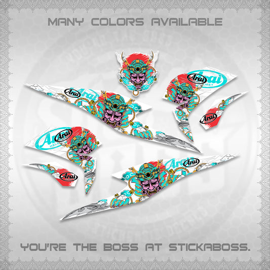 BEAT FI V3 INDO FOR WHITE DECALS (2026 NEW SAMURAI MOTIF) STICKER KITS BY STICKABOSS