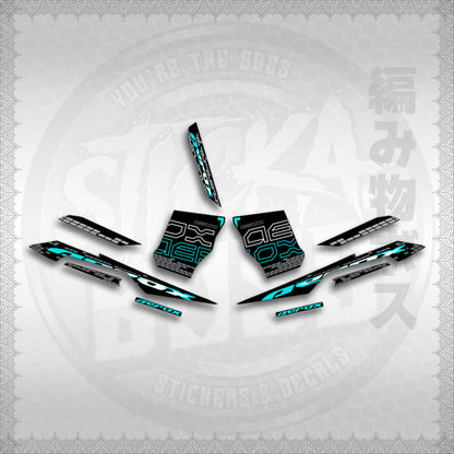 STICKER DECALS for AEROX V3 ALPHA TURBO INDO (AV3NVBLDE) By STICKABOSS (SOFIE LAMINATED WATERPROOF)