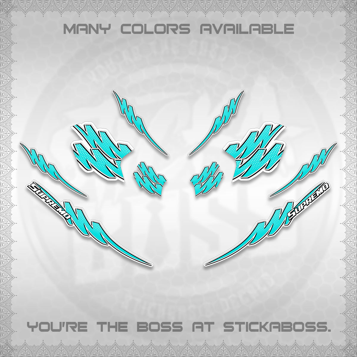 ADV 160 STRIPING FOR WHITE  (1 TONE PUTREA VIRDIAN)STICKER DECALS By STICKABOSS