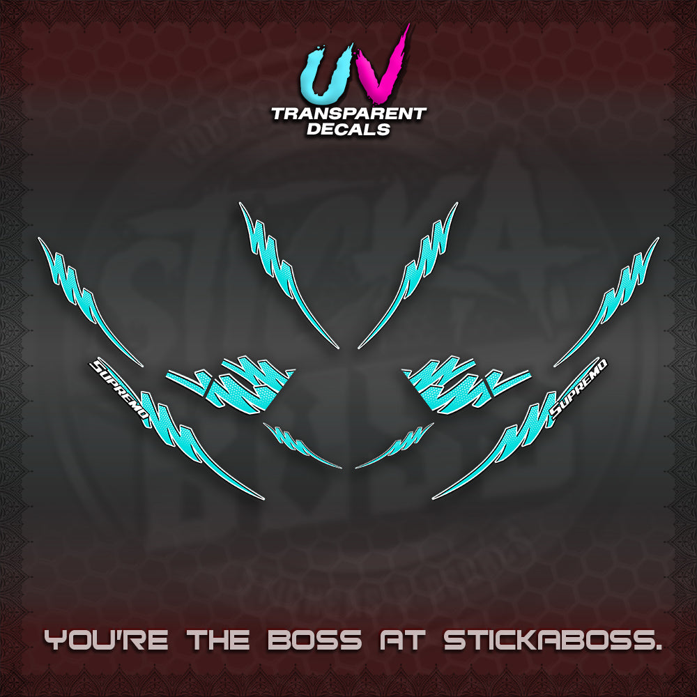 AEROX V2 UV TRANPARENT STRIPING DECALS (1 TONE PUTRA VIRDIAN)STICKER DECALS By STICKABOSS