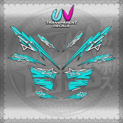 【PREMIUM UV PRINT】TRANSPARENT AEROX V3 ALPHA TURBO INDO (AV3STST01)【WITH FREEBIES】