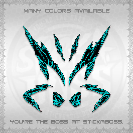CLICK 125 V2 VARIO DECALS (2026 TRIBAL LIGHTNING DESIGN) STICKER KITS BY STICKABOSS