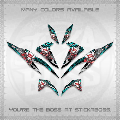 CLICK 125 V2 DECALS (2026 NEW RCB 2.0 DESIGN) STICKER KITS BY STICKABOSS