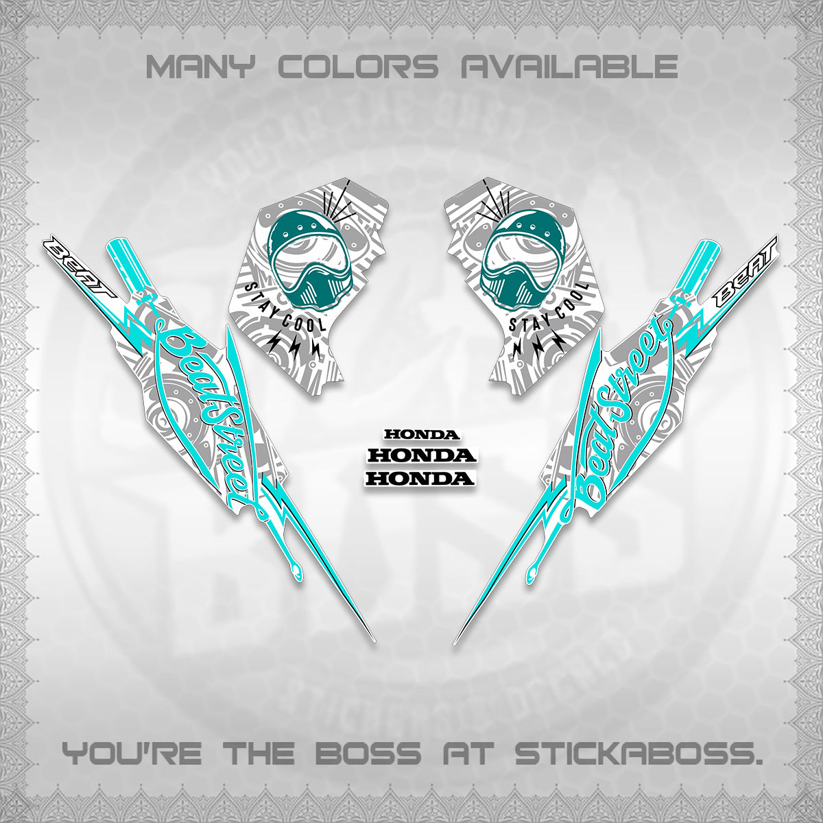 BEAT FI V2 FOR WHITE DECALS (2026 BEATSTREET DESIGN) STICKER KITS BY STICKABOSS