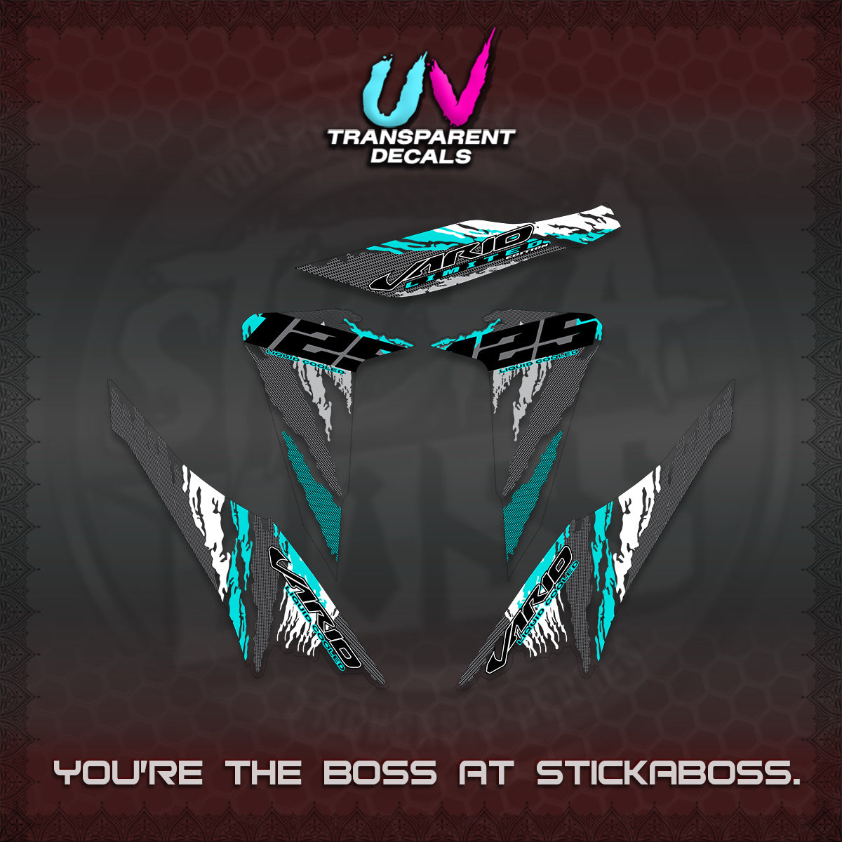 CLICK 125 V2 VARIO UV TRANSPARENT DECALS (2022 SPLASH SPECIAL) STICKER KITS BY STICKABOSS