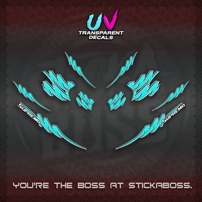 ADV 160 UV TRANSPARENT STRIPING(1 TONE PUTREA VIRDIAN) STICKER DECALS By STICKABOSS