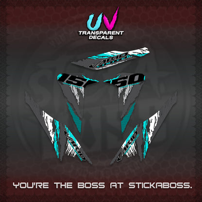 CLICK 150 V2 VARIO UV TRANSPARENT DECALS (2022 SPECIAL SPLASH DESIGN) STICKER KITS BY STICKABOSS