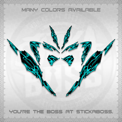 CLICK 125 V4 VARIO DECALS (2026 TRIBAL LIGHTNING DESIGN) STICKER KITS BY STICKABOSS