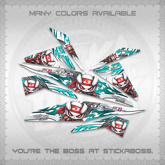 BEAT FI V1 FOR WHITE DECALS (2026 NEW RCB 2.0 DESIGN) STICKER KITS BY STICKABOSS