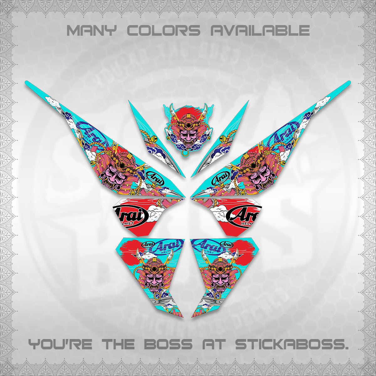 CLICK 125 V1 VARIO DECALS (2026 NEW SAMURAI MOTIF) STICKER KITS BY STICKABOSS
